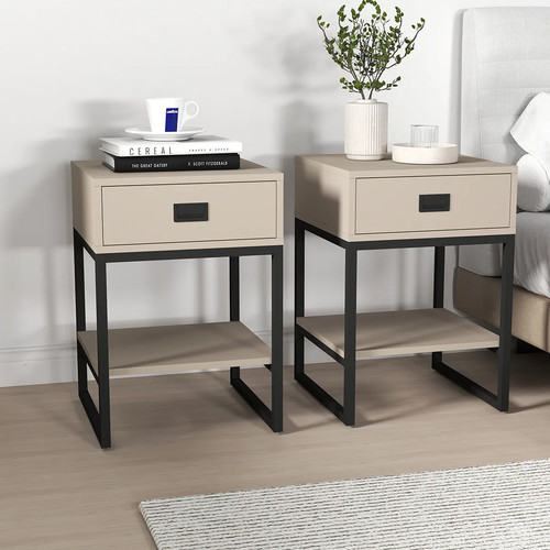 Coppia comodini con un - comodini,